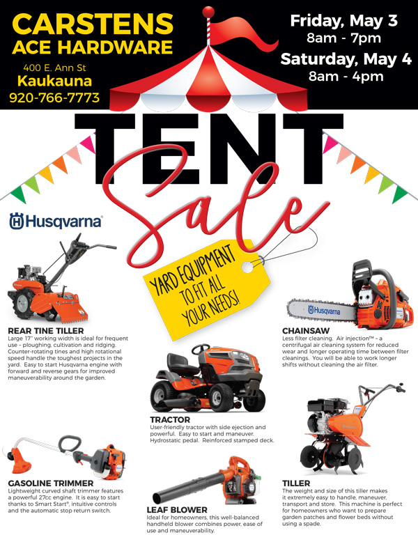 Shopper Flyer Tent Sale Carstens Kaukauna