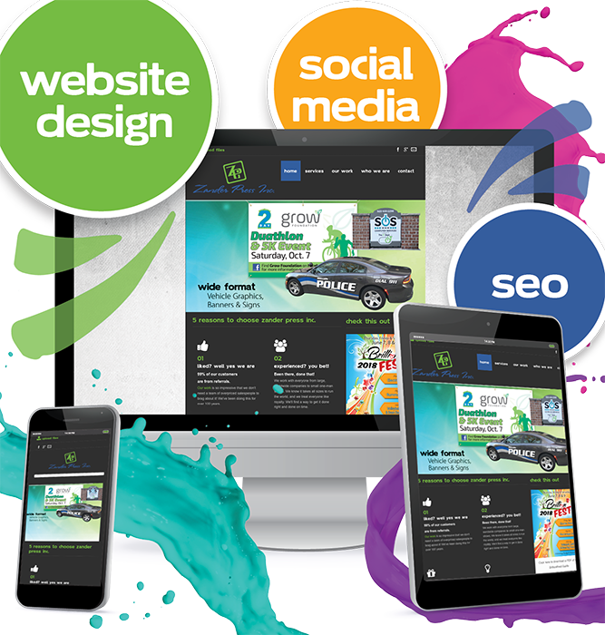 Zander Press Inc. Website Design Social Media SEO