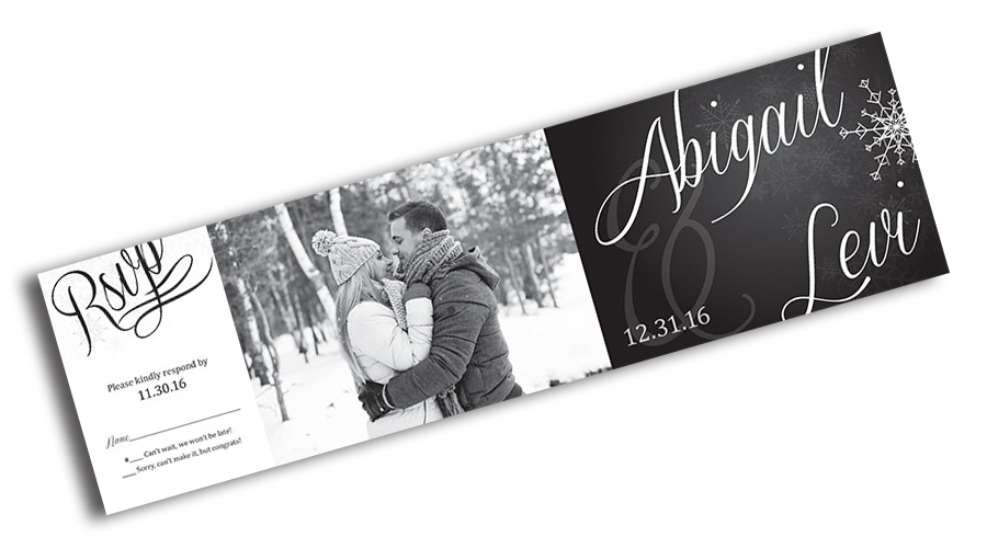 Winter Wedding Invite Design Front