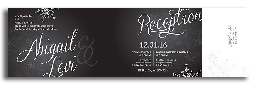 Winter Wedding Invite Design Back