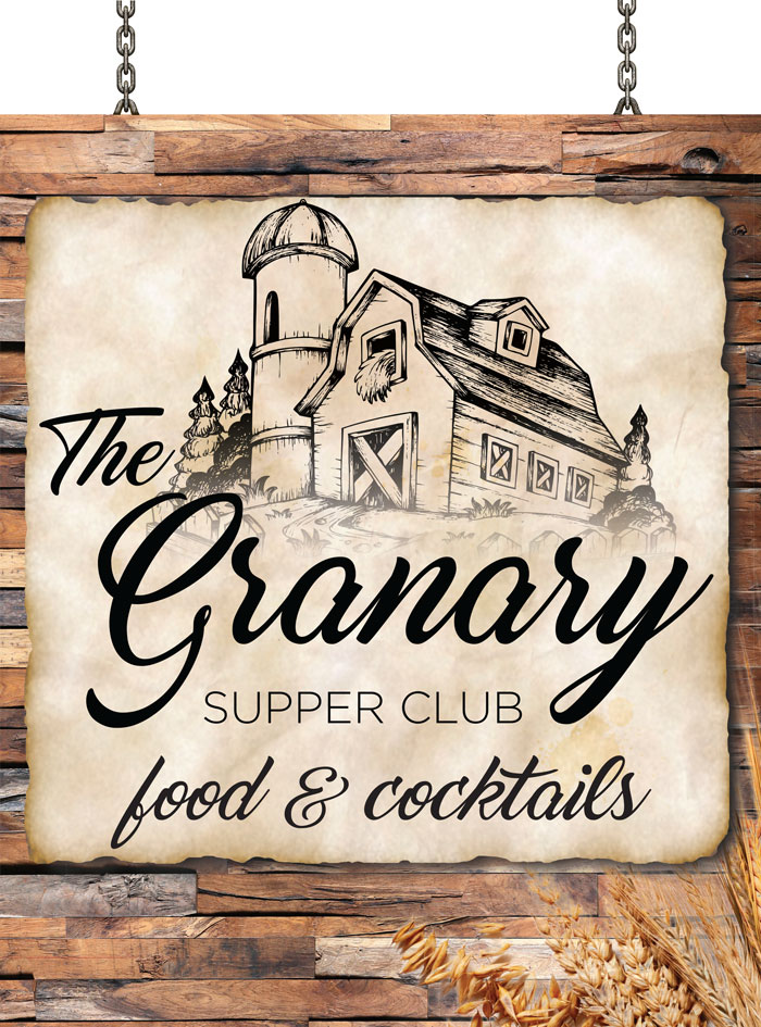 The Granary Restaurant Building Sign